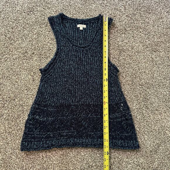 Pilcro Anthropologie blue knit sleeveless tank top size L - Picture 9 of 11
